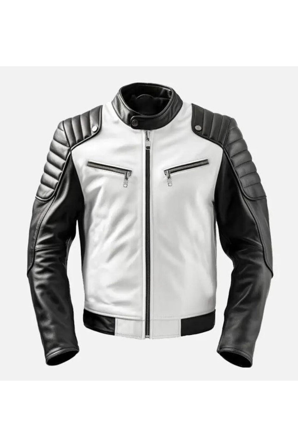 Prof Model Siyah Ve Beyaz Hakiki Koyun Derisi Entegreli Spor Mont