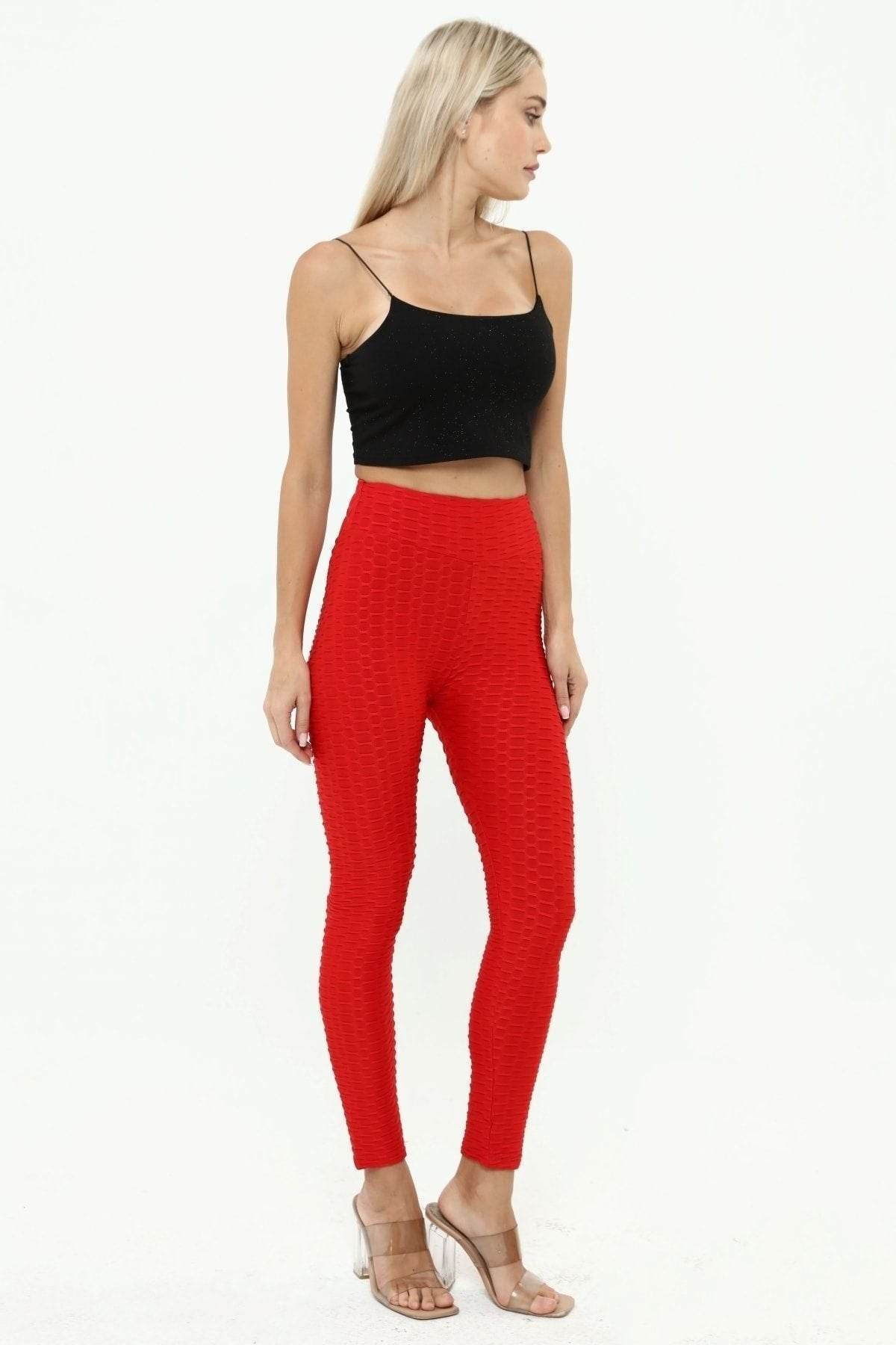 Brazil Tayt Arkası Büzgülü Kırmızı