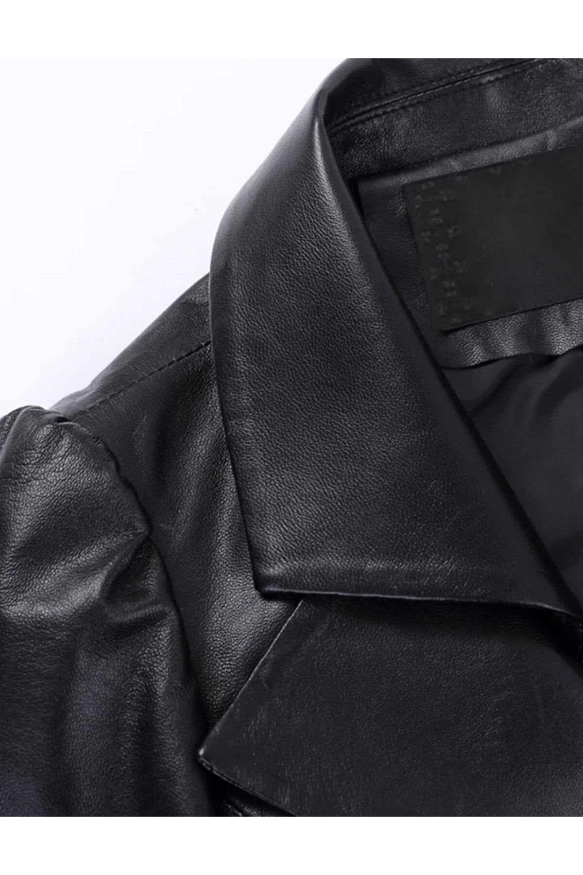 Kadın Hakiki Kuzu Derisi Uzun Ceket